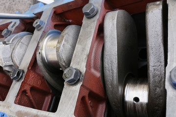 crankshaft of the engine of the tractor