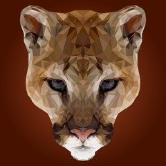 Abstract Low Poly Puma Design