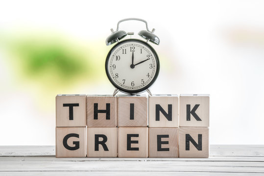 Time to think green sign