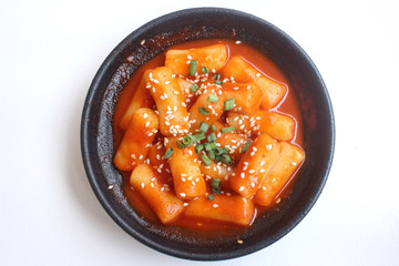 Rice cake korean food isolated