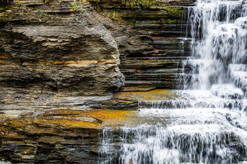 Waterfall detail in Letchworth state park, NY