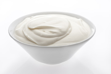 Fototapeta na wymiar bowl of sour cream