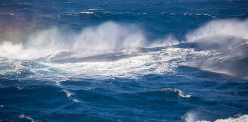 Ripples texture of stormy sea.