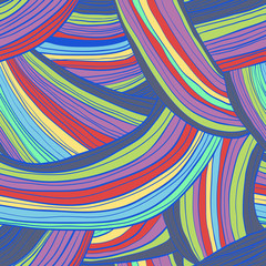 Hair wave abstract seamless background of different colors