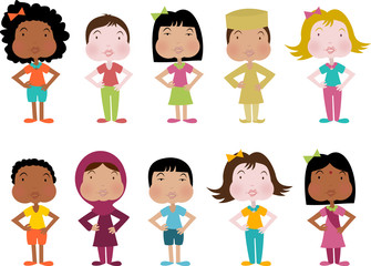 Enfant, femme et homme du monde