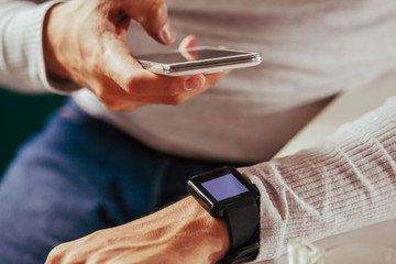 Male Using Technology