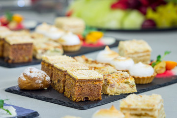 Different Kinds of Cakes, Buffet Brunch Food Eating Festive Cafe Dining Concept
