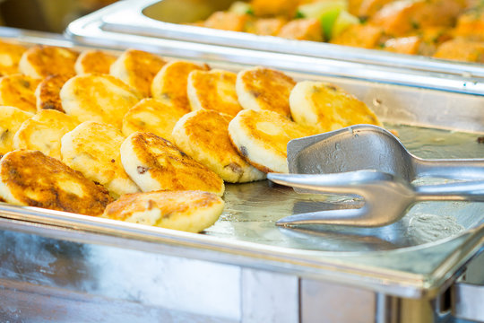 Cheese Pancakes, Buffet Brunch Food Eating Festive Cafe Dining Concept