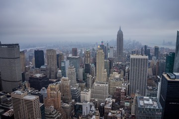 Fototapeta na wymiar New York, USA - Circa March 2016 - view over new york