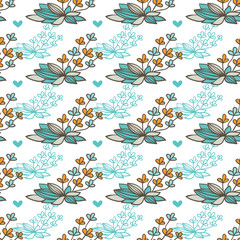 Fototapeta premium Floral seamless pattern.