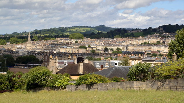 Vue d'ensemble de la ville de Bath – Angleterre