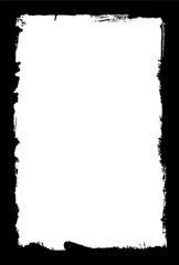 Obraz premium Isolated black ink brush frame texture