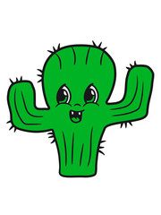 sweet cute little cactus face comic cartoon baby child