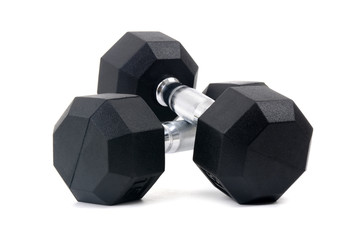 pair of dumbbells isolated on white background - Powered by Adobe