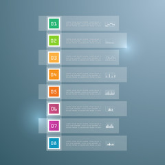 Vector infographic template, 8 steps or processes