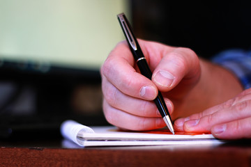hand write pen paper