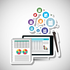 responsive web design, editable vector