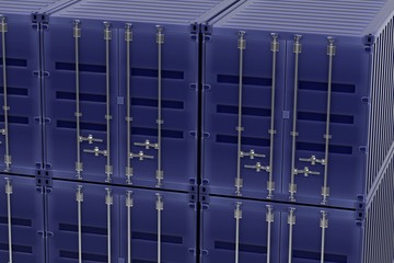 3d rendering of cargo container