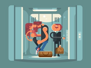 Couple kissing in the elevator © Kit8 d.o.o.