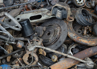 Useless, rusty brake discs shock absorber and other parts