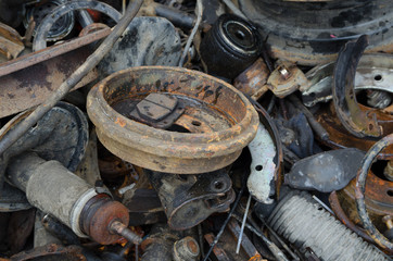 Useless,  rusty brake discs shock absorber and other parts