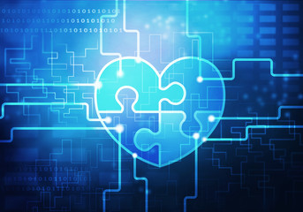 Circuit blue background