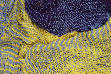 close up of a hand weaved hammock