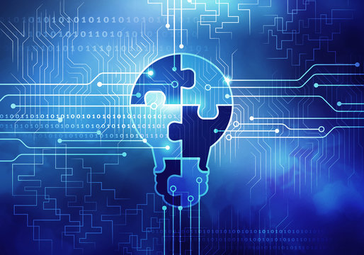 Circuit blue background