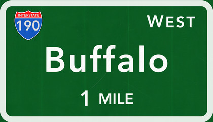 Buffalo USA Interstate Highway Sign