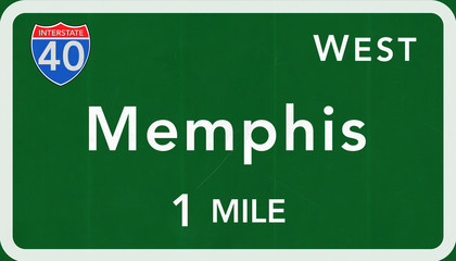 Memphis USA Interstate Highway Sign