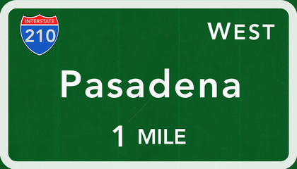 Pasadena USA Interstate Highway Sign