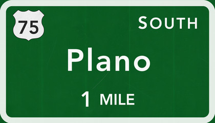 Plano USA Interstate Highway Sign