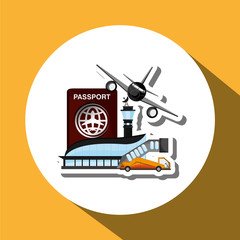 airport illustration design, editable vector