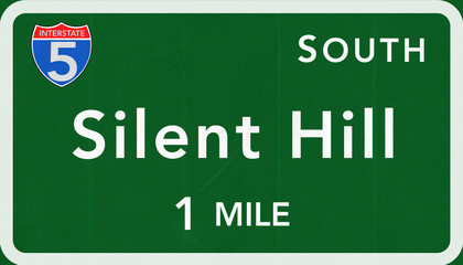 Silent Hill USA Interstate Highway Sign