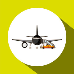 airport illustration design, editable vector