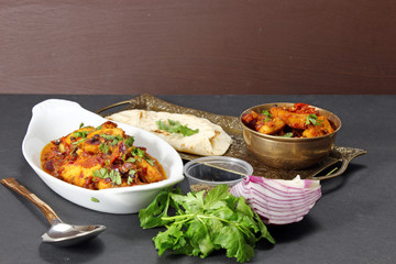 An Indian vegetarian meal.