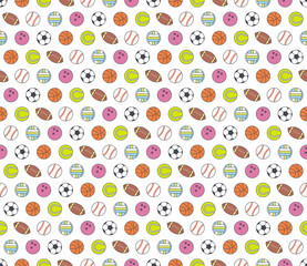 Balls, seamless pattern
