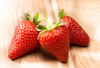 Strawberries on the table