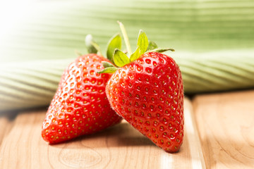 Strawberries on the table