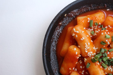 Rice cake korean food isolated