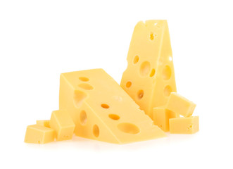 piece of cheese isolated