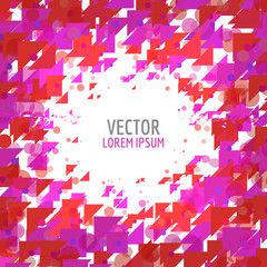 Abstract particles composition. Chaos template for text. Abstract vector.