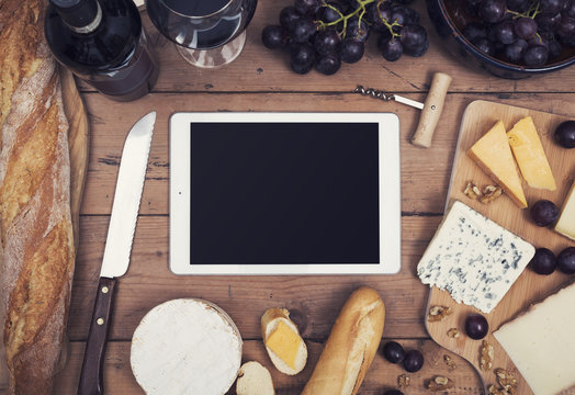 french food and wine tablet hero header