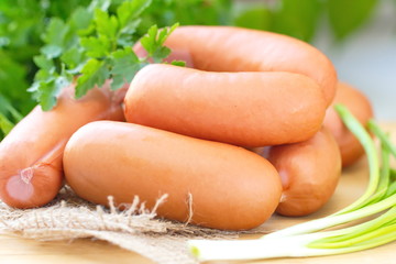 Sausages and vegetables