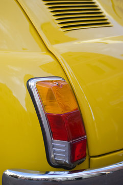 Close up detail of vintage classic car