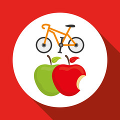 Flat illustration of healthy lifestyle design 