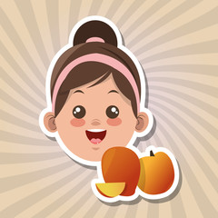 Illustration of kids menu, vector design, food and nutrition related