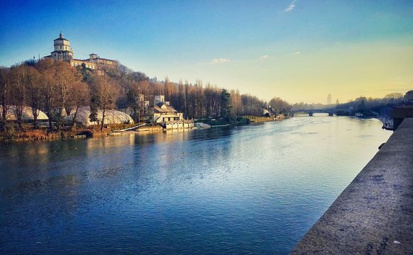 Torino, il fiume Po e il Monte dei Cappuccini