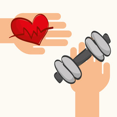 Flat illustration of healthy lifestyle design 