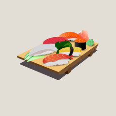 japanese food on chopping block